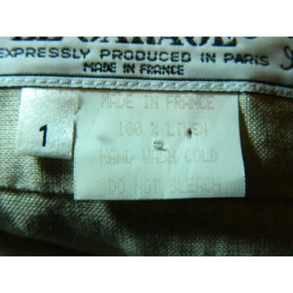 Bellows Brut Le Garage Blouse Vintage Beige‎ Linen Lace Paris France Medium - Picture 9 of 9